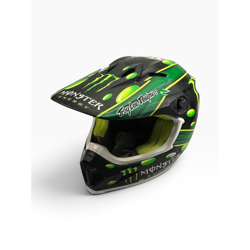 Bell MX-9 MIPS Helmet Medium Black Green Monster Energy Troy Lee Designs